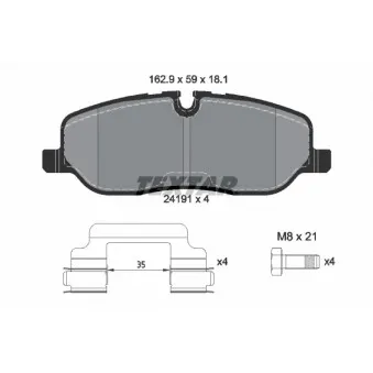 Jeu de 4 plaquettes de frein avant TEXTAR OEM SFP500010