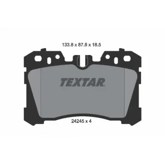 TEXTAR 2424501 - Jeu de 4 plaquettes de frein avant