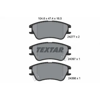Jeu de 4 plaquettes de frein avant TEXTAR OEM 5810105A10