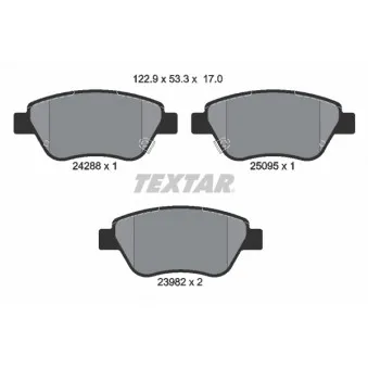 Jeu de 4 plaquettes de frein avant TEXTAR OEM PW891172