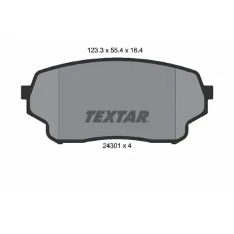 TEXTAR 2430101 - Jeu de 4 plaquettes de frein avant