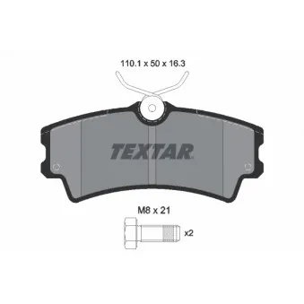 Jeu de 4 plaquettes de frein avant TEXTAR 2430201