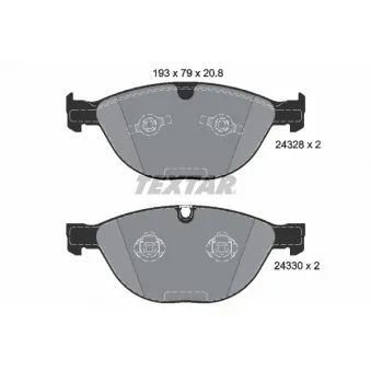 Jeu de 4 plaquettes de frein avant TEXTAR OEM 0300361