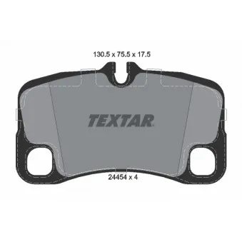 TEXTAR 2445401 - Jeu de 4 plaquettes de frein arrière