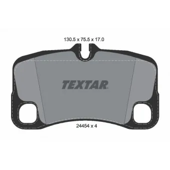 TEXTAR 2445403 - Jeu de 4 plaquettes de frein arrière
