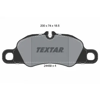 Jeu de 4 plaquettes de frein avant TEXTAR OEM 99735193809
