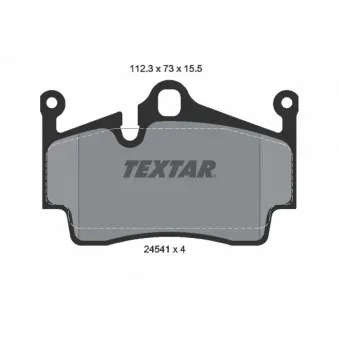 TEXTAR 2454101 - Jeu de 4 plaquettes de frein arrière