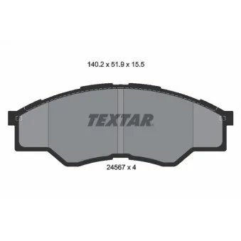 Jeu de 4 plaquettes de frein avant TEXTAR OEM 044650K160