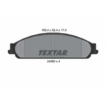 TEXTAR 2458002 - Jeu de 4 plaquettes de frein avant