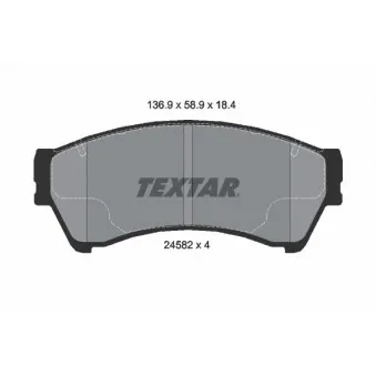TEXTAR 2458201 - Jeu de 4 plaquettes de frein avant