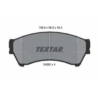 Jeu de 4 plaquettes de frein avant TEXTAR OEM 6E5Z2001B