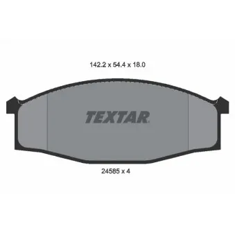 TEXTAR 2458501 - Jeu de 4 plaquettes de frein avant