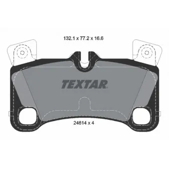 TEXTAR 2461401 - Jeu de 4 plaquettes de frein arrière