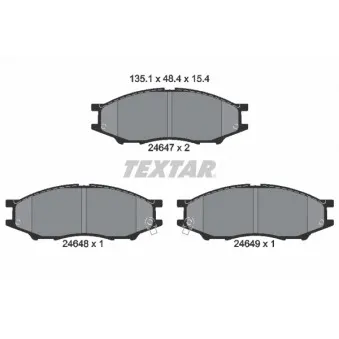 Jeu de 4 plaquettes de frein avant TEXTAR OEM AY040NS108