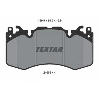 TEXTAR 2465901 - Jeu de 4 plaquettes de frein avant