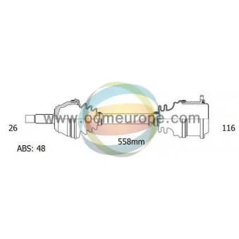 Arbre de transmission ODM-MULTIPARTS OEM 4346029189