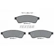 TEXTAR 2474401 - Jeu de 4 plaquettes de frein arrière