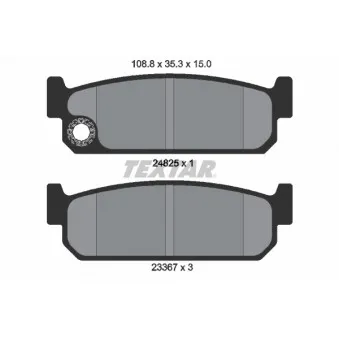 Jeu de 4 plaquettes de frein arrière TEXTAR OEM 4406060486