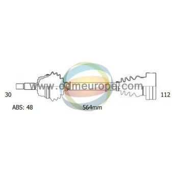 Arbre de transmission ODM-MULTIPARTS OEM 4342048040