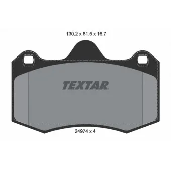 Jeu de 4 plaquettes de frein avant TEXTAR OEM 6LL698151