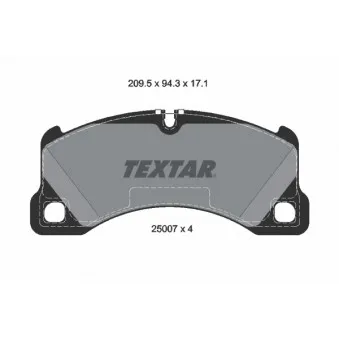 Jeu de 4 plaquettes de frein avant TEXTAR OEM 9Y0698151AB