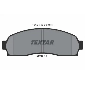Jeu de 4 plaquettes de frein avant TEXTAR OEM 2L2Z2001BA