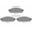 TEXTAR 2508701 - Jeu de 4 plaquettes de frein avant