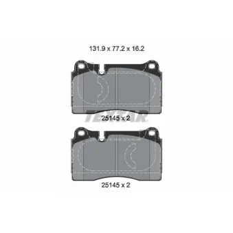 Jeu de 4 plaquettes de frein avant TEXTAR OEM 8J0698151M