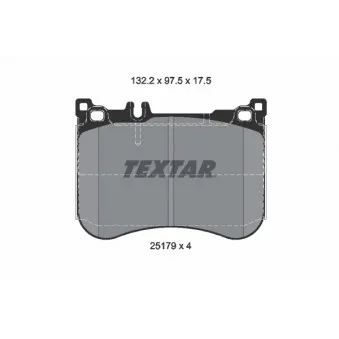 TEXTAR 2517903 - Jeu de 4 plaquettes de frein avant