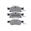 TEXTAR 2519002 - Jeu de 4 plaquettes de frein avant