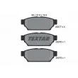 TEXTAR 2527701 - Jeu de 4 plaquettes de frein avant