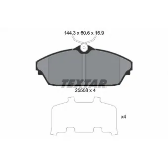Jeu de 4 plaquettes de frein avant TEXTAR OEM 271942100114