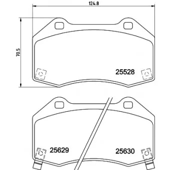 Jeu de 4 plaquettes de frein avant TEXTAR OEM 95515503