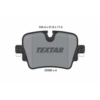 TEXTAR 2558501 - Jeu de 4 plaquettes de frein arrière