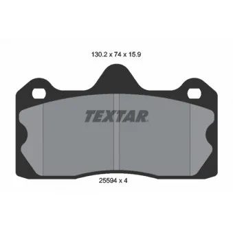 TEXTAR 2559401 - Jeu de 4 plaquettes de frein arrière