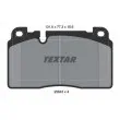 TEXTAR 2564302 - Jeu de 4 plaquettes de frein avant