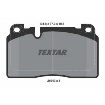 TEXTAR 2564302 - Jeu de 4 plaquettes de frein avant
