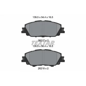 Jeu de 4 plaquettes de frein avant TEXTAR OEM 0446502460