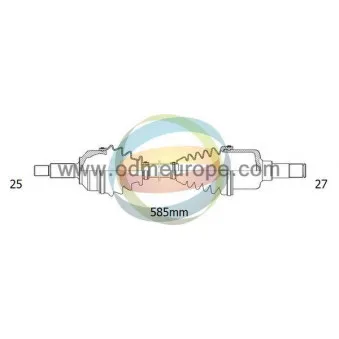 Arbre de transmission ODM-MULTIPARTS OEM A1693604372