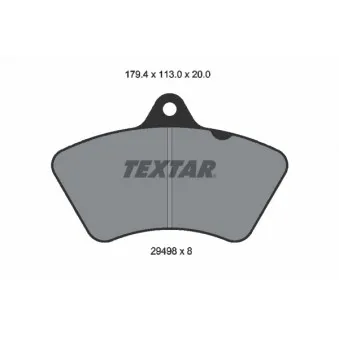 Jeu de 4 plaquettes de frein avant TEXTAR 2949802 pour SETRA Series 200 S 215 SL - 241cv