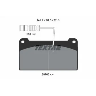 Jeu de 4 plaquettes de frein arrière TEXTAR OEM 0024201420