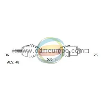 Arbre de transmission ODM-MULTIPARTS OEM 8251775