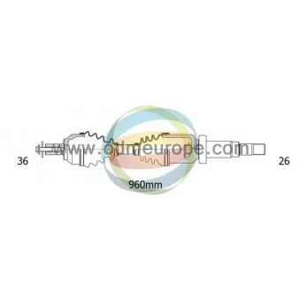 Arbre de transmission ODM-MULTIPARTS OEM 36002452