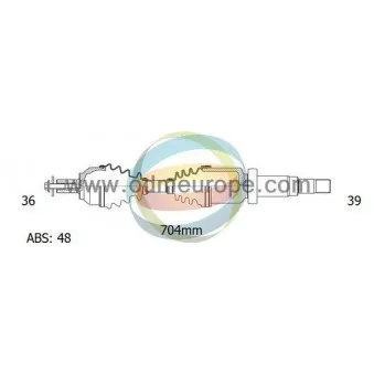 Arbre de transmission ODM-MULTIPARTS OEM 30735280