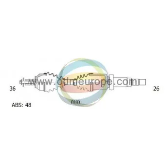 ODM-MULTIPARTS 18-152411 - Arbre de transmission