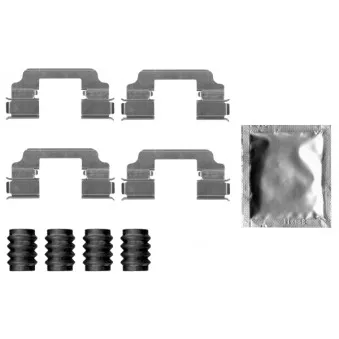 Kit d'accessoires, plaquette de frein à disque DELPHI LX0782