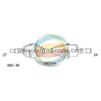 Arbre de transmission ODM-MULTIPARTS OEM 9619947380