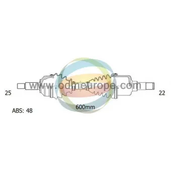 Arbre de transmission ODM-MULTIPARTS OEM 3272AF