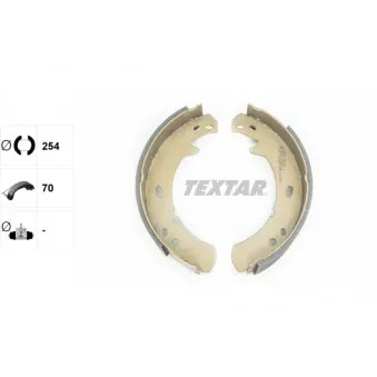 TEXTAR 91055700 - Jeu de mâchoires de frein, frein de stationnement
