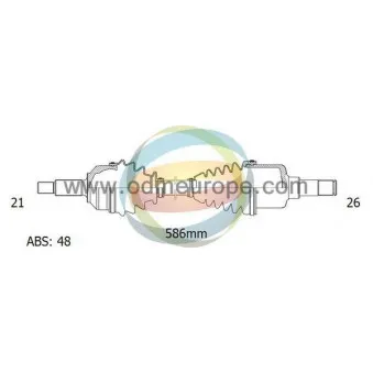 Arbre de transmission ODM-MULTIPARTS OEM 32724F